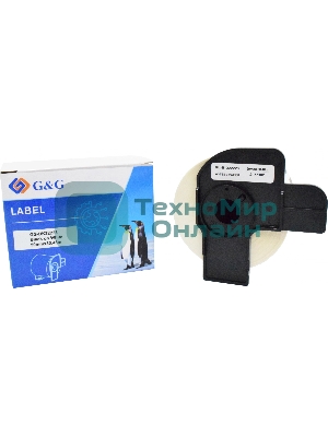 Картридж ленточный G&G GG-DK22223 черный на белом 50x30.48 для Brother P-touch QL-500, QL-550, QL-700, QL-800