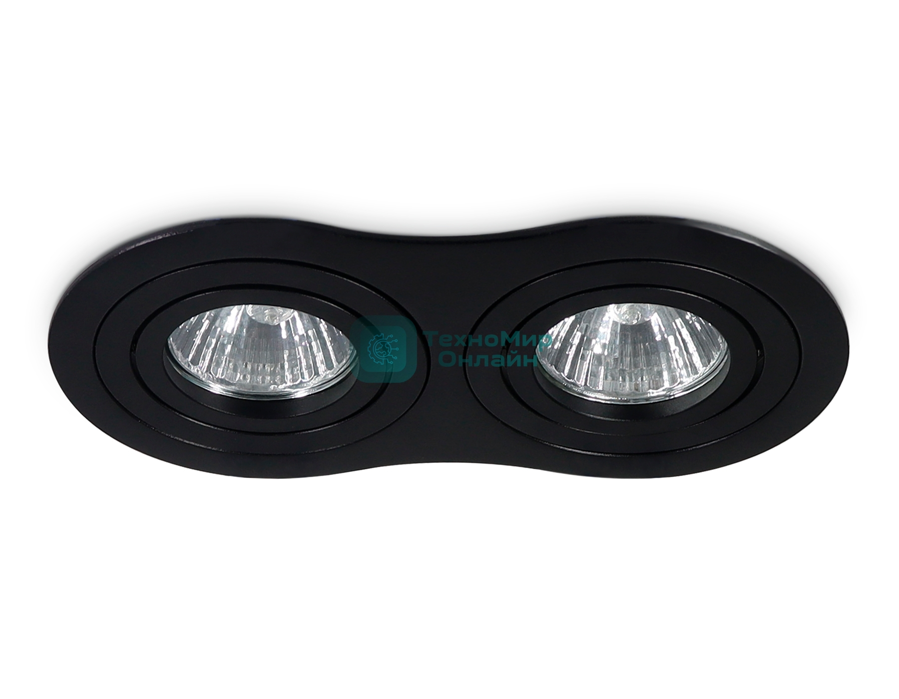 Встраиваемый поворотный точечный светильник Ambrella light TN102507/2 BK черный GU5.3 175*95*28