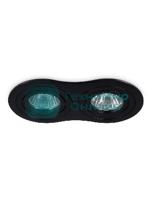 Встраиваемый поворотный точечный светильник Ambrella light TN102507/2 BK черный GU5.3 175*95*28