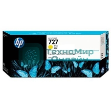 Картридж струйный HP 727 с желтыми чернилами для принтеров Designjet, 300 мл