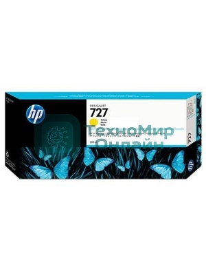 Картридж струйный HP 727 с желтыми чернилами для принтеров Designjet, 300 мл
