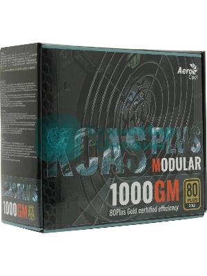 Блок питания Aerocool/Formula 1000W Retail KCAS PLUS 1000GM, 80 PLUS Gold, ATX v2.4, модульный, fan 14cm, 6x PCI-E [6+2-Pin], 10x SATA, 6x MOLEX