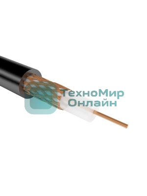 Кабель коаксиальный Rexant РК 75-4-11, бухта 200 м, черный