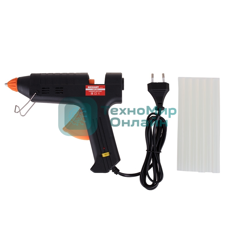 Клеевой пистолет Rexant, 60 Вт, Ø11 мм, настройка температуры 120-240℃, кейс