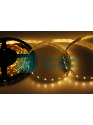 Лента светодиодная открытая, 8 мм, IP23, SMD 2835, 60 LED/m, 12 V, цвет свечения теплый белый