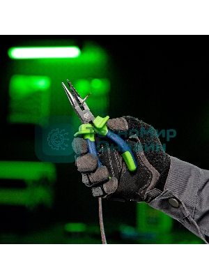 Длинногубцы Сибртех прямые,160 мм, двухкомпонентные рукоятки