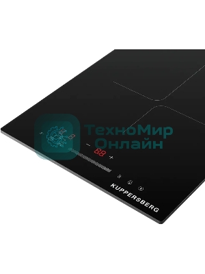 Индукционная варочная панель Kuppersberg ICI 316, 30 см, индукция, High-Tech, inverter, прямой край, 9 уровней мощности, бустер, Stop and Go, Flexi-zone, автоматическое отключение, таймер, индикатор остаточного тепла, сенсорное/слайдерное управление, черный