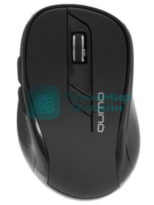 Мышь беспроводная Qumo Office Line Black M78 черный, 1600 dpi, радиоканал, USB, кнопки - 6