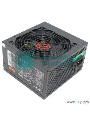Блок питания Ginzzu CB650 12CM черный,24+4p,2 PCI-E(6+2), 4*SATA, 3*IDE,оплетка MB, кабель питания