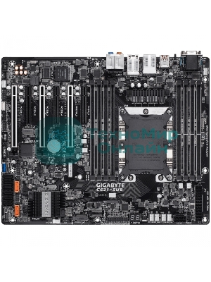 Материнская плата GA-C621-SU8 Intel C621 motherboard with LGA 3647 Socket P, 6-Channel DDR4 RDIMM/LRDIMM 8 x DIMMs, Aspeed® AST2500 BMC, Dual M.2, Dual Intel® Server GbE LAN, 3 PCIe x16 slots and 3 PCIe x8 slots for multi cards RTL