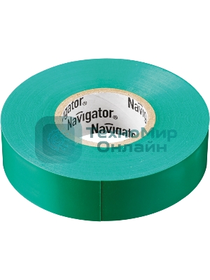 Изолента ПВХ Navigator 15 мм (рул.20м) зел. NIT-B15-20/G
