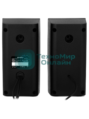 Колонки SVEN 318 черный USB-порт ПК, ноутбука или адаптер 5V DC