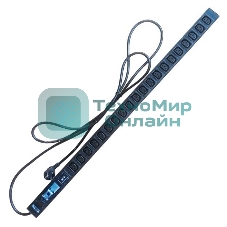 Вертикальный блок розеток, 20xC13, 250V, 16A, шнур 3 метра, вилка Schuko