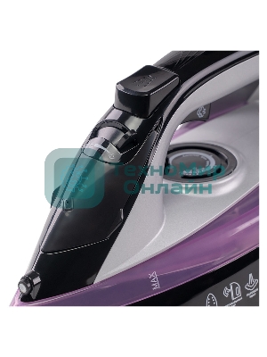 Утюг Galaxy Line GL 6128 фиолетовый/черный, 2200 Вт, 30 г/мин, 140 г/мин, 150 мл