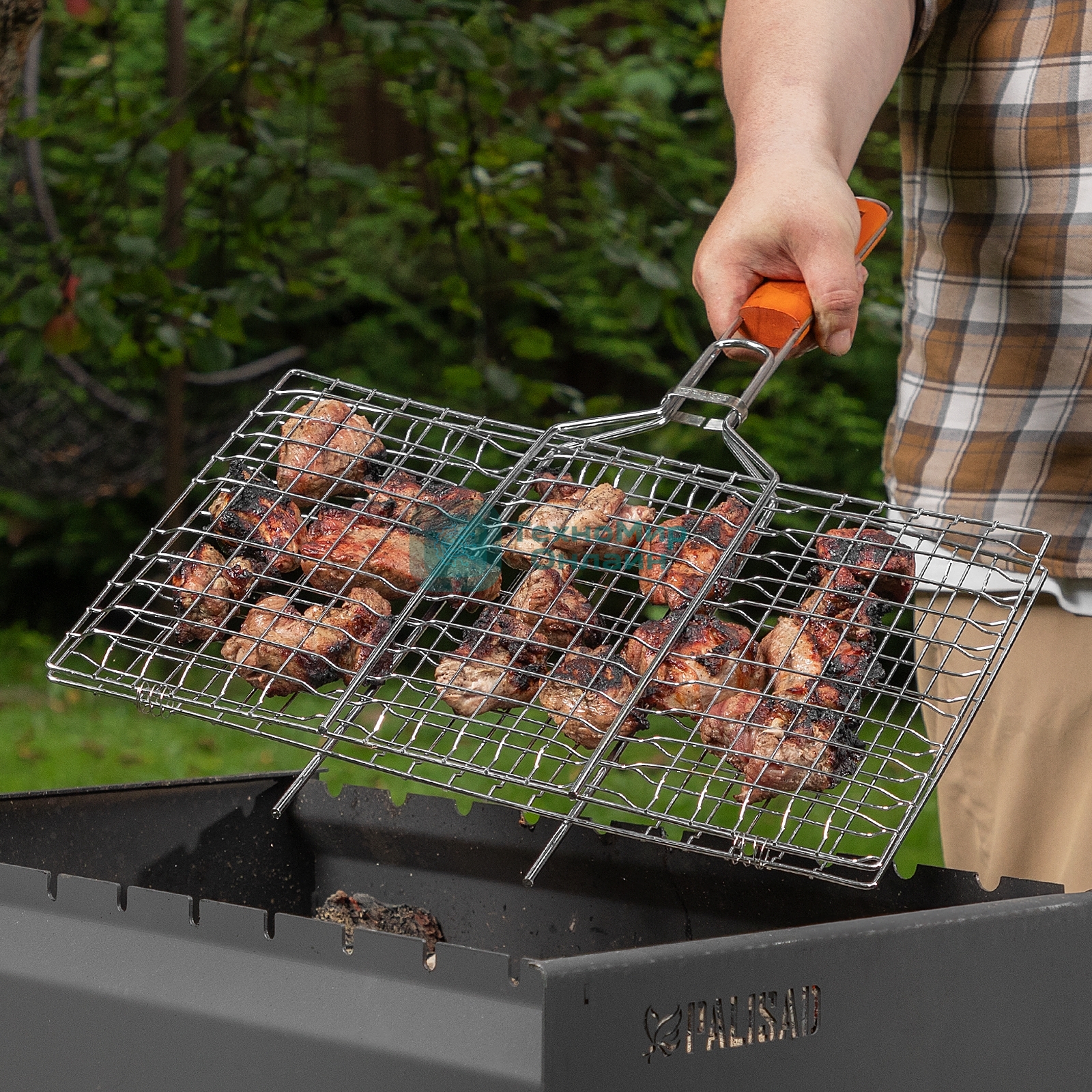 Решетка-гриль Camping Palisad 300х400 мм, хромир.