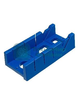 Стусло Сибртех пластиковое синее,4 угла для запила+пила 350мм