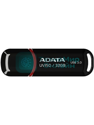 Флешка USB ADATA UV150 (AUV150-32G-RBK), 32Gb, USB 3.0, R/W 100/30, черный