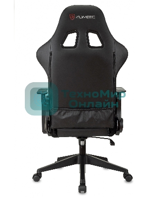 Кресло ZOMBIE GAME RGB черный, экокожа, 120 кг, подголовник, механизм качания