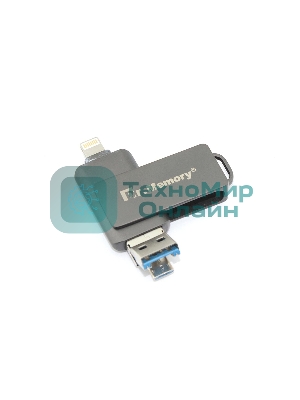 Флешка USB Dr. Memory 051, 4Gb, USB 3.0/USB Type-C, R/W 70/40, серый