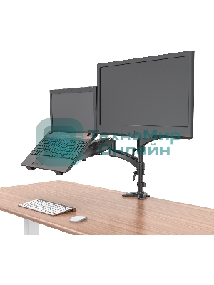 Кронштейн для монитора/ноутбука Cactus CS-VM-LH08-BK черный 13