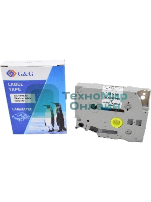 Картридж ленточный G&G GG-TZES221 черный на белом 9x8 для Brother 1010/1280/1280VP/2700VP