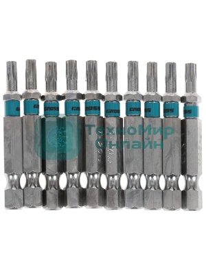 Бита Gross PZ2х25мм, сталь S2, шестигр., 10 шт.