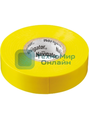 Изолента ПВХ Navigator 15 мм (рул.20м) жел. NIT-B15-20/Y