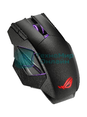 Мышь беспроводная/проводная ASUS ROG Spatha X черный, 19000 dpi, радиоканал, USB, кнопки - 12