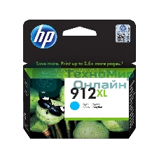 Картридж струйный HP 912 3YL81AE голубой (825стр.) для HP OfficeJet 801x/802x