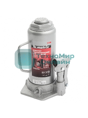 Домкрат Matrix гидравлический бутылочный 12 т h подъема 230–465мм master