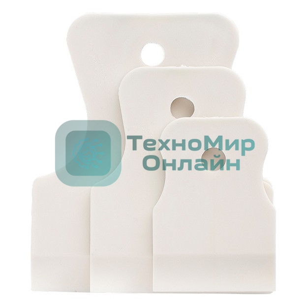 Набор шпателей Сибртех 40-60-80 мм, белая резина, 3 шт.