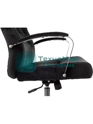 Кресло руководителя Бюрократ T-9928SL Fabric черный Italia Black, крестов. металл хром