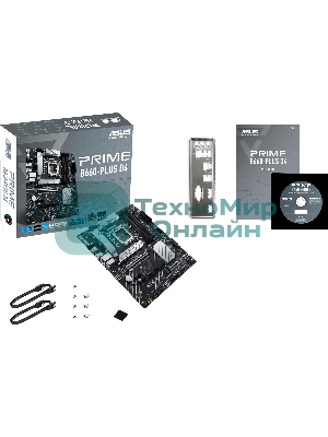 Материнская плата ASUS PRIME B660-PLUS D4, Socket LGA 1700, Intel B660, 4xDDR4, 4xSATA, 3xM.2, 1xPCIe 4.0 x16, 1xPCIe 3.0 x4, 1xHDMI, 1xDP, 1xVGA, 1x 1Gb LAN, 1xUSB-C 3.2 Gen 2x2, 2xUSB-A 3.2 Gen 2, 1xUSB-A 3.2 Gen 1, 2xUSB-A 2.0, 7.1, ATX