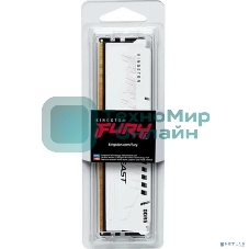 Оперативная память Kingston Fury Beast, DDR5, 16Gb (1x16GB), 5600MHz, CL36, DIMM, с радиаторами, белый
