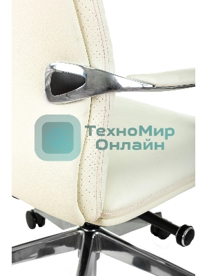 Кресло Бюрократ VEGA белый, кожа