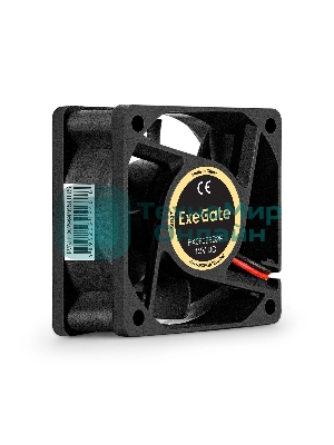 Вентилятор 12В DC ExeGate EX06025B2P (60x60x25 мм, 2-Ball (двойной шарикоподшипник), 2pin, 3500RPM, 24dBA)