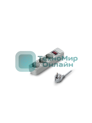 Сетевой фильтр Exegate SP-3-3G (3 розетки, 3 м, евровилка, серый)