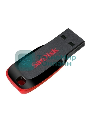 Флешка USB Sandisk CZ50 Cruzer Blade (SDCZ50-064G-B35), 64Gb, USB 2.0, R/W 15/4, черный/красный
