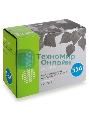 Картридж лазерный Cactus CS-CE255AS черный (6000 стр.) для HP LaserJet P3011/P3015