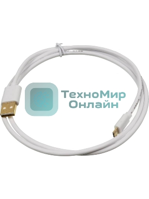 Кабель USB2.0 2A Square USB A (m)/micro USB B (m) 1м позолоченные контакты