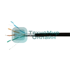 Кабель SkyNet Light FTP outdoor 4x2x0,46, медный, FLUKE TEST, кат.5e, однож., 100 м, box, черный