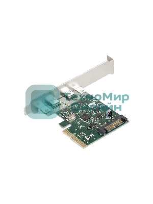 Контроллер ExeGate EXE-313 PCI-Ex4, 2*USB3.1 Type-C ext, разъем доп.питания (OEM)