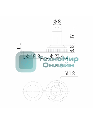 Защита для тумблеров Rexant типа KN силикон