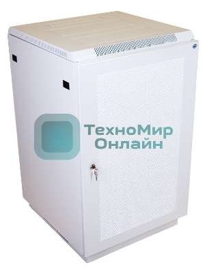 Шкаф телеком. напольный 18U (600x600) дверь перфорированная (ШТК-М-18.6.6-4ААА) (2 коробки)