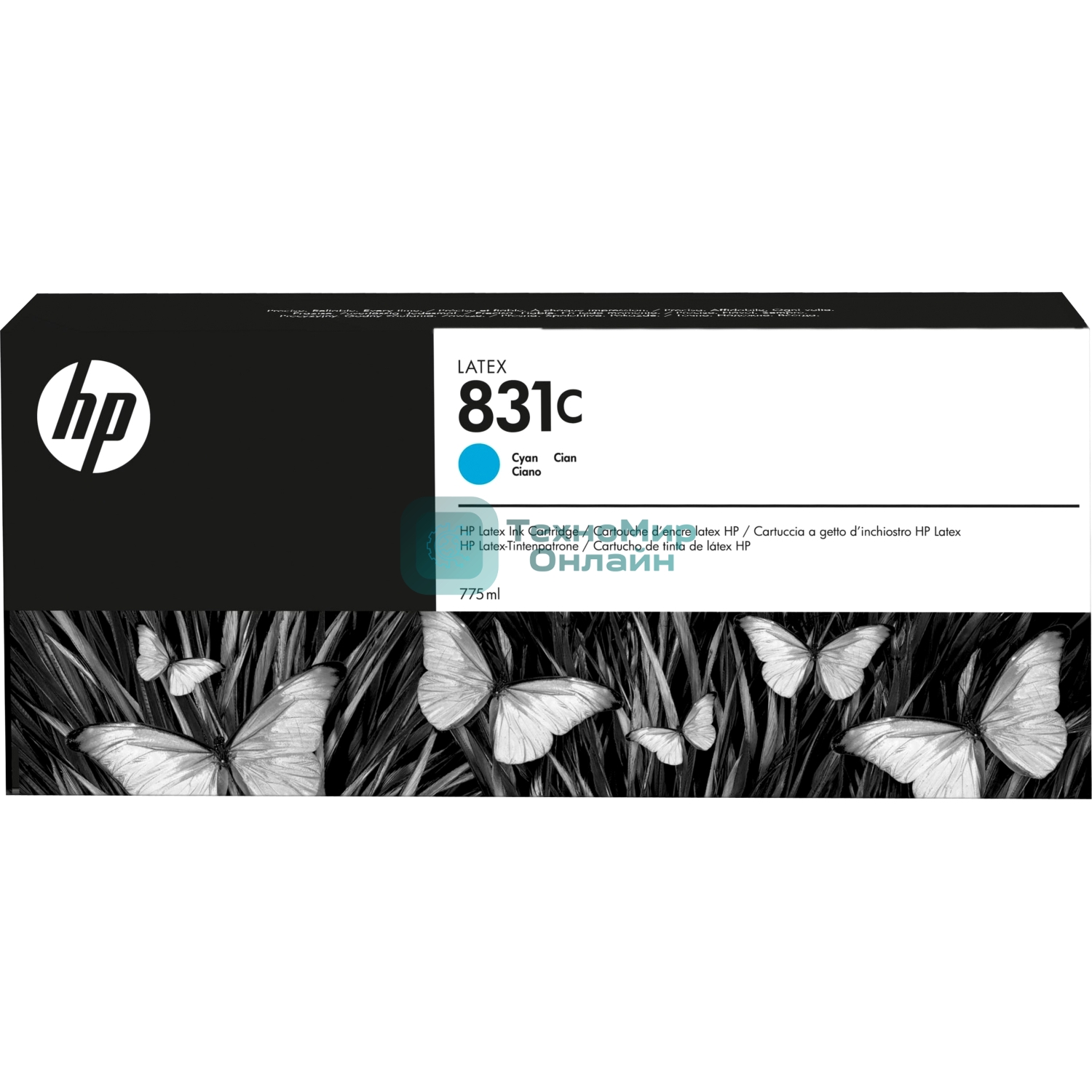 Картридж струйный HP 831C 775ml Cyan Latex Ink Cartridge