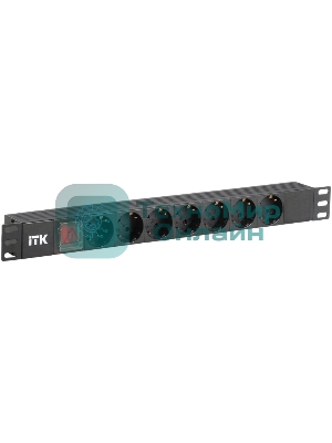 Блок PDU 7 розеток DIN49440 (нем. cтанд.), с LED выключателем,1U, без шнура, вх. IEC320 C14, алюминиевый профиль, черный PDU 7 розеток DIN49440 (нем. cтанд.), с LED выключателем,1U, без шнура, вх. IEC320 C14, алюминиевый профиль, черный