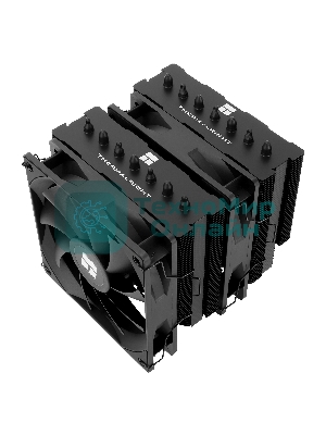Кулер для процессора Thermalright Phantom Spirit 120 SE черный (4-pin PWM, 154mm, Ni/Cu, 7x6mm, 2x120мм, 66.17CFM, 25.6dBA, 1500RPM, S: 1200, 1700, 1851, 115X, AM4, AM5, silver, black)