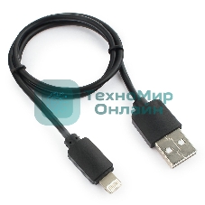 Кабель USB Гарнизон GCC-USB2-AP2-0.5M AM/Lightning, для iPhone5/6/7, IPod, IPad, 0.5м, черный, пакет