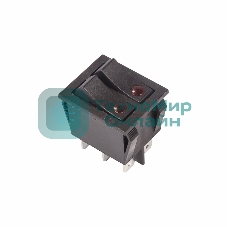 Выключатель клавишный Rexant 250V 15А (6с) ON-OFF черный с подсветкой двойной