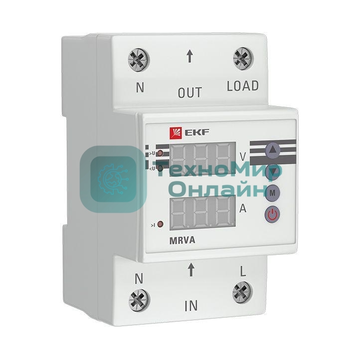 Реле напряжения и тока с дисплеем MRVA 63А PROxima EKF MRVA-63A